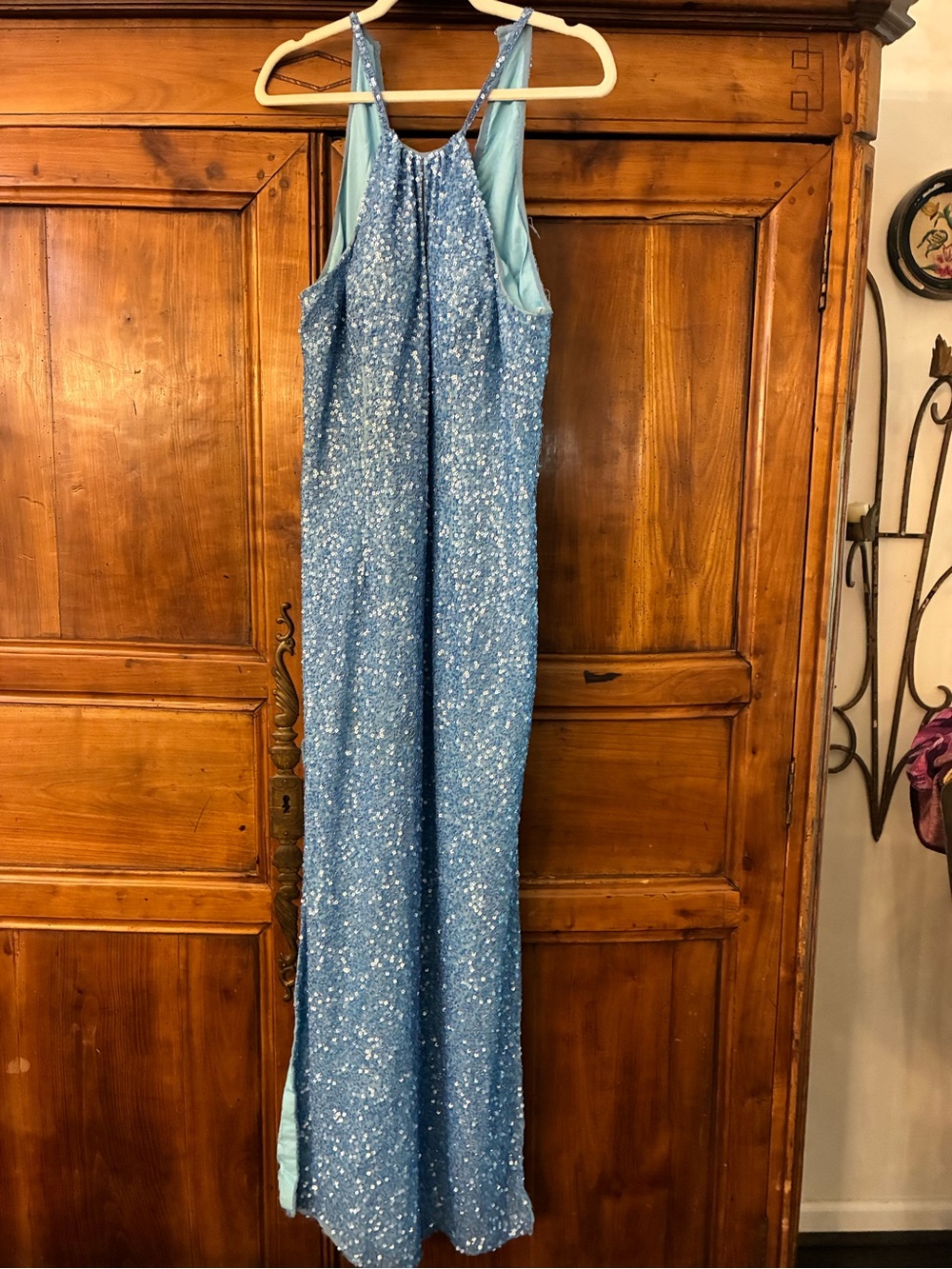 Scala Blue Sequin Maxi Dress